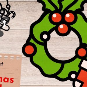 Intra απο ξύλο plywood  Χρώμα wenge 3mm-4mm πάχος - Χριστουγεννιάτικο στεφάνι 3D, Στολίδι Μάνταλα Δίασταση 6x6 cm INTRAFABR-52453843