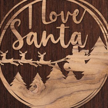 Intra απο ξύλο plywood  Χρώμα wenge 3mm-4mm πάχος - Χριστουγεννιάτικο στεφάνι 4 Δίασταση 30x20 cm INTRAFABR-52454098 - Image 2