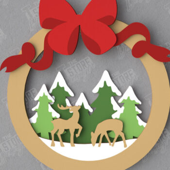 Intra απο ξύλο plywood  Χρώμα wenge 3mm-4mm πάχος - Δέσμη Χριστουγεννιάτικων Στεφανιών | Διακόσμηση βεράντας Δίασταση 15x15 cm INTRAFABR-52454271 - Image 8