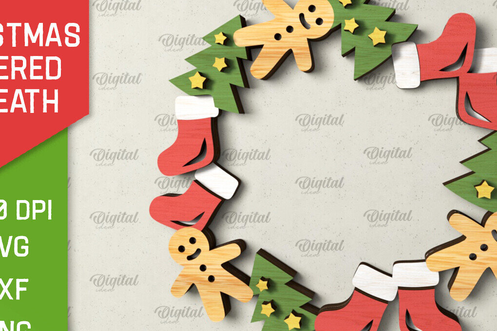 Intra απο ξύλο plywood  Χρώμα wenge 3mm-4mm πάχος - Χριστουγεννιάτικο στεφάνι πόρτας πινακίδα Δίασταση 15x15 cm INTRAFABR-30069231