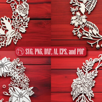 Intra απο ξύλο plywood  Χρώμα wenge 3mm-4mm πάχος - Χριστουγεννιάτικο στεφάνι στολίδι Πακέτο Δίασταση 4x4 cm INTRAFABR-97640339 - Image 5