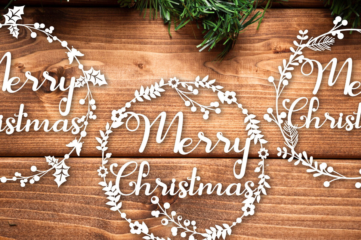 Intra απο ξύλο plywood  Χρώμα wenge 3mm-4mm πάχος - Χριστουγεννιάτικο στεφάνι, χάρτινο κομμένο πλαίσιο Δίασταση 15x15 cm INTRAFABR-18348116