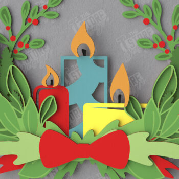 Intra απο ξύλο plywood  Χρώμα wenge 3mm-4mm πάχος - Χριστουγεννιάτικο στεφάνι | Διακόσμηση βεράντας | Αργία Δίασταση 15x15 cm INTRAFABR-52454751 - Image 1