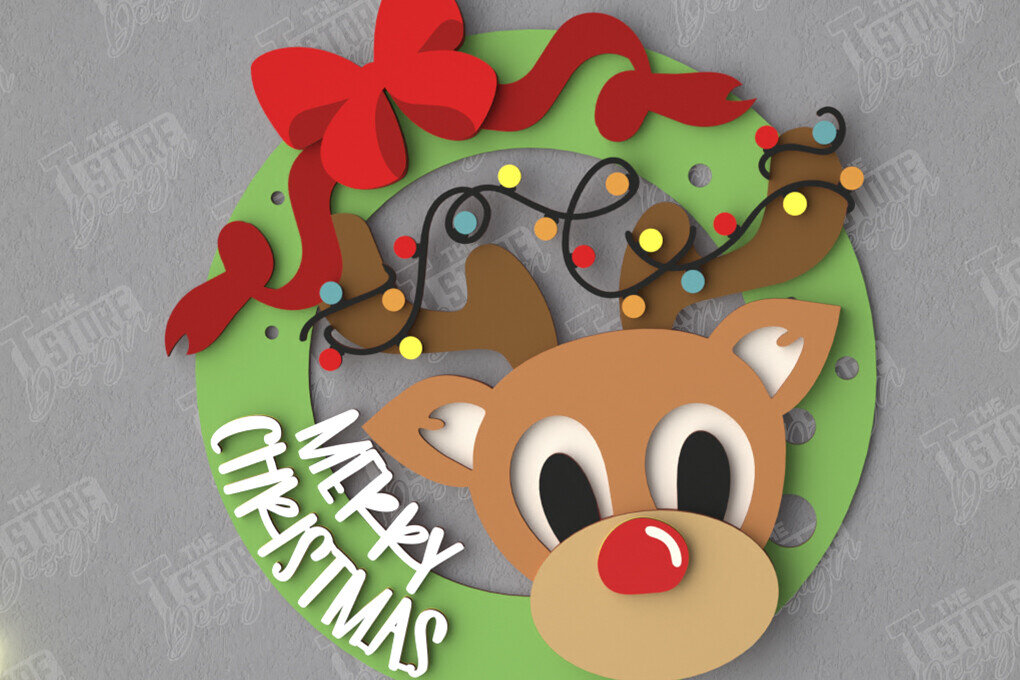 Intra απο ξύλο plywood  Χρώμα wenge 3mm-4mm πάχος - Χριστουγεννιάτικο στεφάνι | Διακόσμηση βεράντας | Αργία Δίασταση 15x15 cm INTRAFABR-52454895