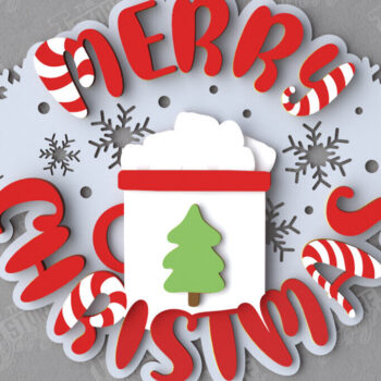 Intra απο ξύλο plywood  Χρώμα wenge 3mm-4mm πάχος - Χριστουγεννιάτικο στεφάνι | Διακόσμηση βεράντας | Αργία Δίασταση 15x15 cm INTRAFABR-52455075 - Image 1