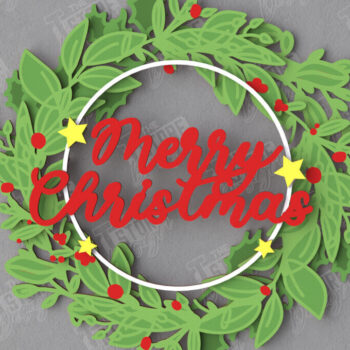 Intra απο ξύλο plywood  Χρώμα wenge 3mm-4mm πάχος - Χριστουγεννιάτικο στεφάνι | Διακόσμηση βεράντας | Αργία Δίασταση 15x15 cm INTRAFABR-52455121 - Image 1