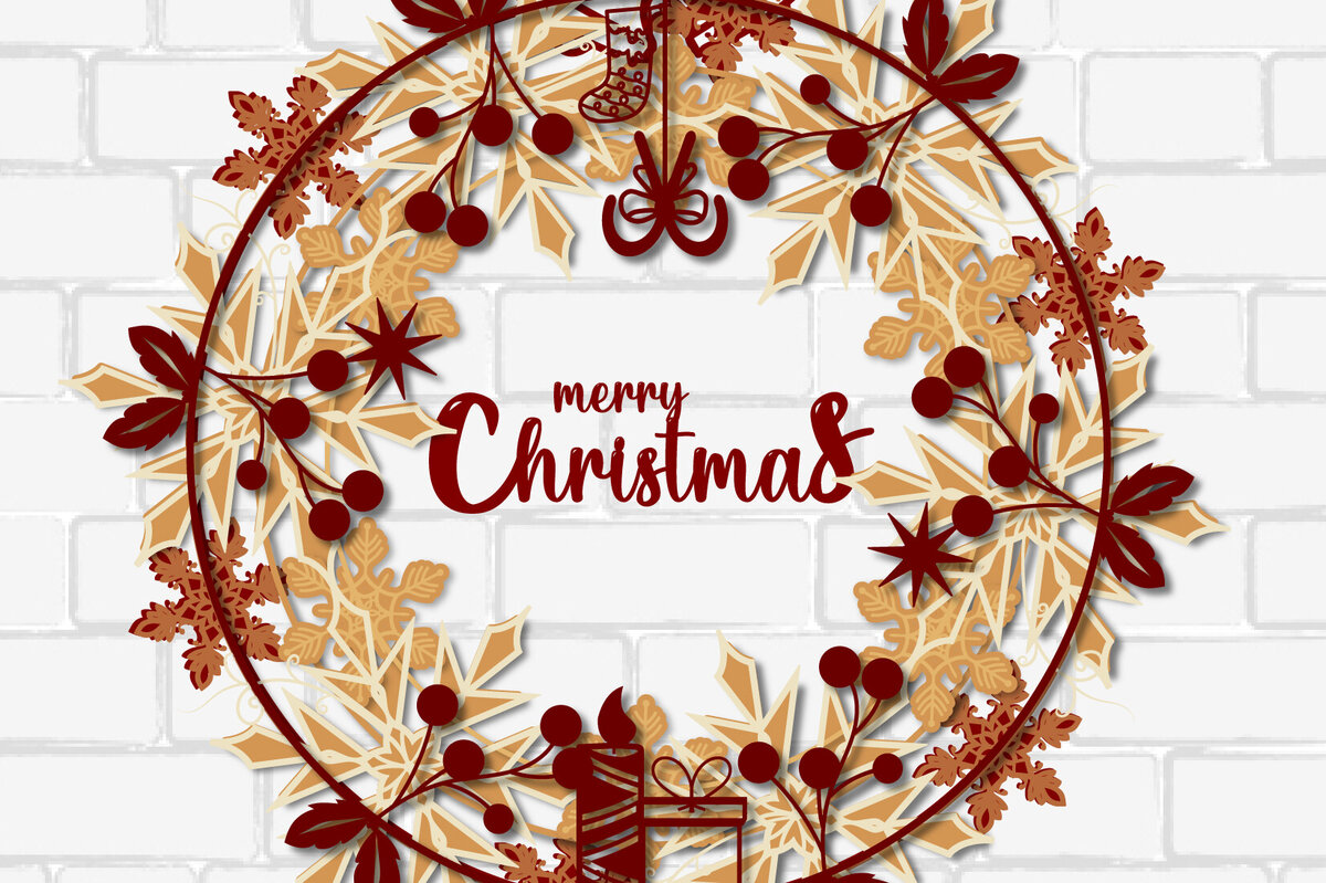 Intra απο ξύλο plywood  Χρώμα wenge 3mm-4mm πάχος - Χριστουγεννιάτικο στεφάνι Wooden Layer 800 Δίασταση 15x15 cm INTRAFABR-71458853