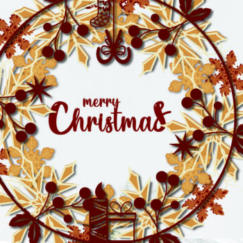 Intra απο ξύλο plywood  Χρώμα wenge 3mm-4mm πάχος - Χριστουγεννιάτικο στεφάνι Wooden Layer 800 Δίασταση 15x15 cm INTRAFABR-71458853 - Image 3