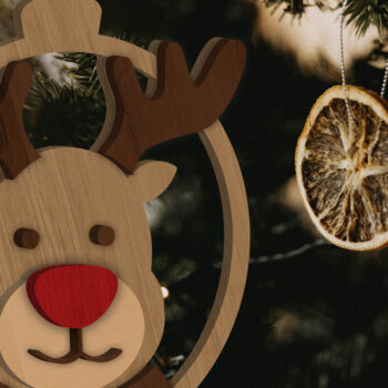 Intra απο ξύλο plywood  Χρώμα wenge 3mm-4mm πάχος - Χριστουγεννιάτικο Παιχνίδι Ελαφιών, Διακόσμηση πολλαπλών στρώσεων Δίασταση 4x4 cm INTRAFABR-52455780 - Image 3