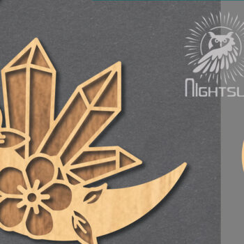 Intra απο ξύλο plywood  Χρώμα wenge 3mm-4mm πάχος - Διακόσμηση Chrystal Moon 6 Δίασταση 20x20 cm INTRAFABR-35001737 - Image 1