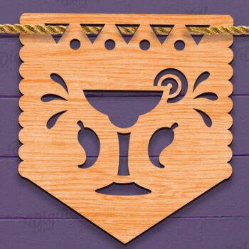 Intra απο ξύλο plywood  Χρώμα wenge 3mm-4mm πάχος - Cinco De Mayo Banner Δίασταση 30x20 cm INTRAFABR-71664334 - Image 1