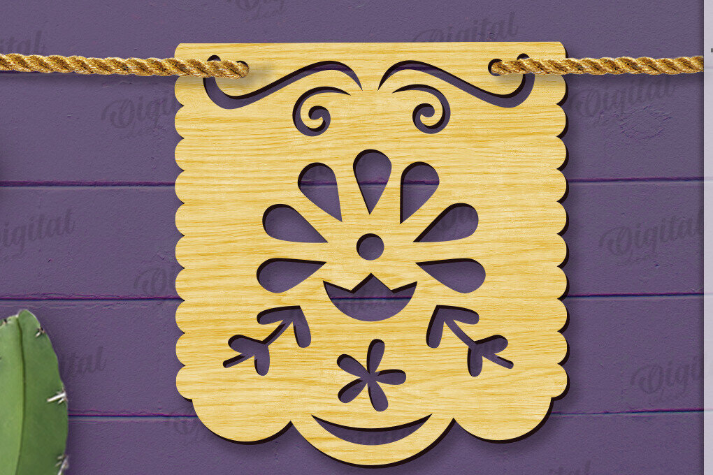 Intra απο ξύλο plywood  Χρώμα wenge 3mm-4mm πάχος - Cinco De Mayo Banner Δίασταση 30x20 cm INTRAFABR-19891289