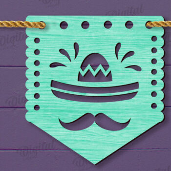 Intra απο ξύλο plywood Χρώμα wenge 3mm-4mm πάχος - Cinco De Mayo Banner Δίασταση 30x20 cm INTRAFABR-108841295 - Image 1