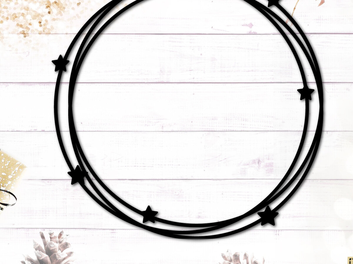 Intra απο ξύλο plywood  Χρώμα wenge 3mm-4mm πάχος - Κύκλος Μονόγραμμα Πλαίσιο με αστέρια Δίασταση 20x25 cm INTRAFABR-96841273