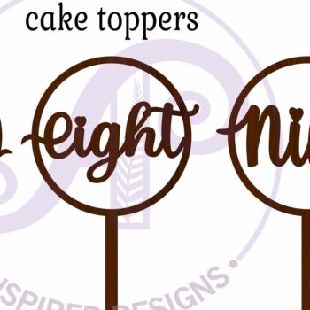 Intra απο ξύλο plywood Χρώμα wenge 3mm-4mm πάχος - Circle Number Cake Topper 7 8 και 9 Δίασταση 30x20 cm INTRAFABR-96841645 - Image 4