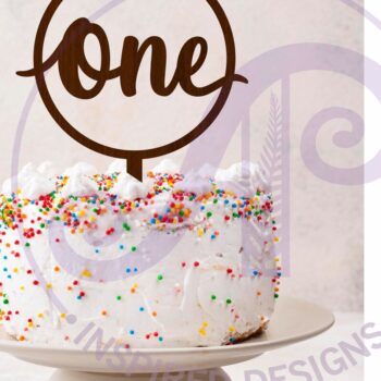 Intra απο ξύλο plywood  Χρώμα wenge 3mm-4mm πάχος - Circle Number Cake Topper Δίασταση 30x20 cm INTRAFABR-96841248 - Image 3