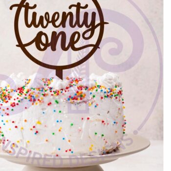 Intra απο ξύλο plywood  Χρώμα wenge 3mm-4mm πάχος - Circle Number Cake Toppers 16 17 18 21 Δίασταση 30x20 cm INTRAFABR-96841650 - Image 3