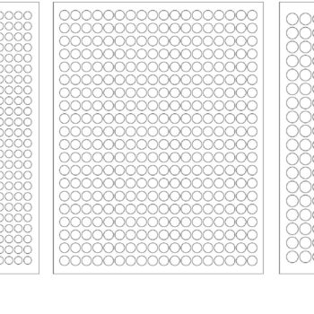 Intra απο ξύλο plywood  Χρώμα wenge 3mm-4mm πάχος - Χαλκομανίες Circle Template , 8 mm - 30 mm Δίασταση 7x9 cm INTRAFABR-96841257 - Image 3