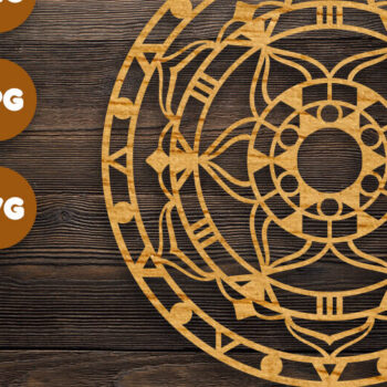 Intra απο ξύλο plywood  Χρώμα wenge 3mm-4mm πάχος - Κυκλικά αρχεία Mandala για Cricut Δίασταση 30x30 cm INTRAFABR-26397352 - Image 1