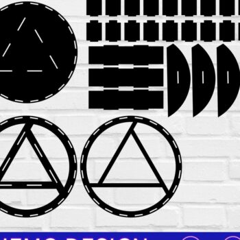 Intra απο ξύλο plywood Χρώμα wenge 3mm-4mm πάχος - Κυκλικό κιβώτιο παξιμαδιών Δίασταση 30x20 cm INTRAFABR-58213202 - Image 3