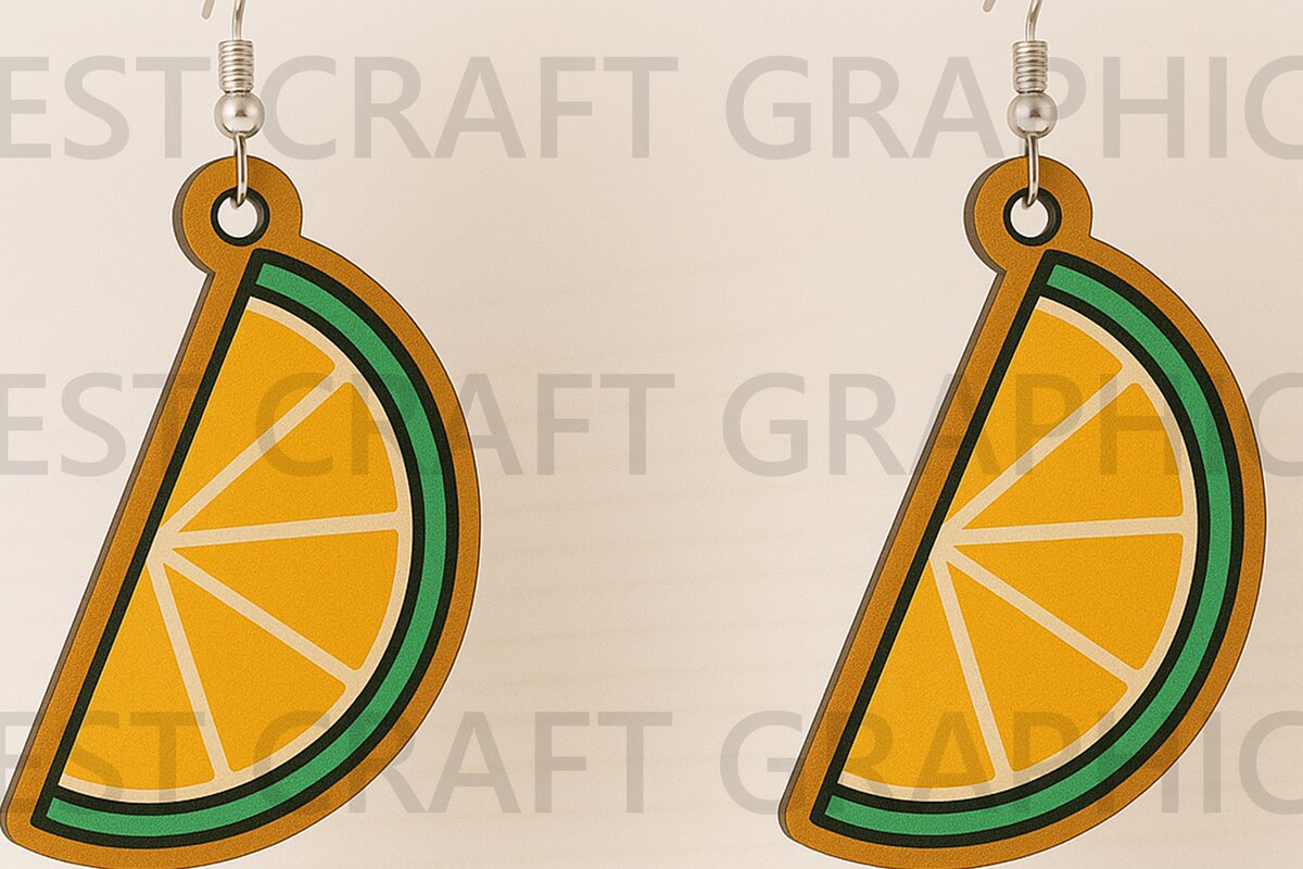 Intra απο ξύλο plywood  Χρώμα wenge 3mm-4mm πάχος - Σκουλαρίκια Citrus Slice Δίασταση 3x3 cm INTRAFABR-96841737