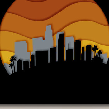 Intra απο ξύλο plywood Χρώμα wenge 3mm-4mm πάχος - City 3D Shadow Box 2 Paper Cut Δίασταση 25x25 cm INTRAFABR-97299470 - Image 1