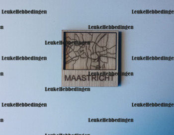 Intra απο ξύλο plywood Χρώμα wenge 3mm-4mm πάχος - Χάρτης πόλης Μάαστριχτ Κάτοψη Λέιζερ Δίασταση 30x30 cm INTRAFABR-97299693 - Image 1