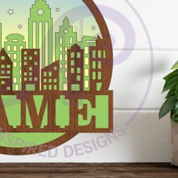 Intra απο ξύλο plywood  Χρώμα wenge 3mm-4mm πάχος - Πινακίδα ονόματος σκηνής πόλης Δίασταση 30x20 cm INTRAFABR-115402726 - Image 1