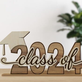 Intra απο ξύλο plywood Χρώμα wenge 3mm-4mm πάχος - Class of 2024, Graduation File Δίασταση 6x3 cm INTRAFABR-120827194 - Image 2