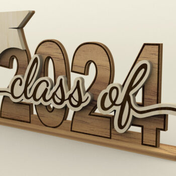 Intra απο ξύλο plywood Χρώμα wenge 3mm-4mm πάχος - Class of 2024, Graduation File Δίασταση 6x3 cm INTRAFABR-120827194 - Image 4