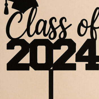 Intra απο ξύλο plywood Χρώμα wenge 3mm-4mm πάχος - Τάξη 2025 Graduation Cake Topper Δίασταση 4x4 cm INTRAFABR-26396070 - Image 1