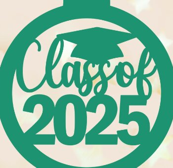 Intra απο ξύλο plywood Χρώμα wenge 3mm-4mm πάχος - Τάξη 2025 Στολίδι αποφοίτησης Δίασταση 4x4 cm INTRAFABR-26397023 - Image 1