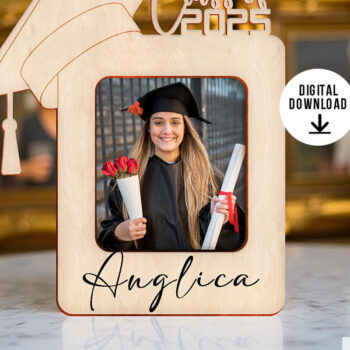 Intra απο ξύλο plywood  Χρώμα wenge 3mm-4mm πάχος - Class of 2025 Graduation Photo Frame Δίασταση 20x25 cm INTRAFABR-33977863 - Image 1