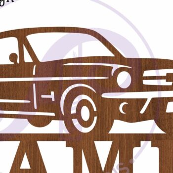 Intra απο ξύλο plywood  Χρώμα wenge 3mm-4mm πάχος - Classic Car Name Sign Design 3 Laser Δίασταση 30x20 cm INTRAFABR-100489585 - Image 3