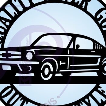 Intra απο ξύλο plywood  Χρώμα wenge 3mm-4mm πάχος - Επιτοίχια επιγραφή Classic Car Version 2, Δίασταση 40x50 cm INTRAFABR-26395015 - Image 3