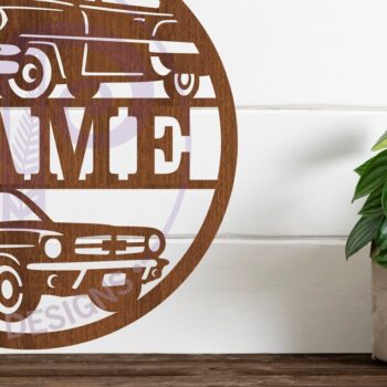 Intra απο ξύλο plywood  Χρώμα wenge 3mm-4mm πάχος - Κλασικά αυτοκίνητα Σήμα ονόματος Art Δίασταση 30x20 cm INTRAFABR-64753477 - Image 1