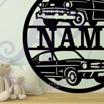 Intra απο ξύλο plywood  Χρώμα wenge 3mm-4mm πάχος - Κλασικά αυτοκίνητα Σήμα ονόματος Art Δίασταση 30x20 cm INTRAFABR-64753477 - Image 2