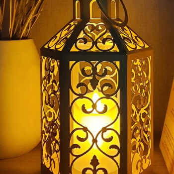 Intra απο ξύλο plywood  Χρώμα wenge 3mm-4mm πάχος - Κλασικό χάρτινο φανάρι Cut Δίασταση 20x20 cm INTRAFABR-31550430 - Image 4