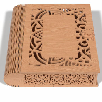 Intra απο ξύλο plywood Χρώμα wenge 3mm-4mm πάχος - Κλασικό μοτίβο Box Δίασταση 30x30 cm INTRAFABR-120431743 - Image 3