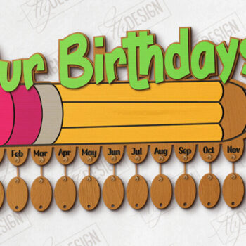 Intra απο ξύλο plywood  Χρώμα wenge 3mm-4mm πάχος - Πακέτο γενεθλίων στην τάξη|Πίνακας γενεθλίων Δίασταση 40x50 cm INTRAFABR-101809436 - Image 5