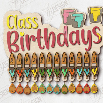 Intra απο ξύλο plywood  Χρώμα wenge 3mm-4mm πάχος - Πακέτο γενεθλίων στην τάξη|Πίνακας γενεθλίων Δίασταση 40x50 cm INTRAFABR-101809436 - Image 6