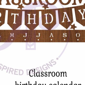 Intra απο ξύλο plywood Χρώμα wenge 3mm-4mm πάχος - Classroom Birthday Monthly Planner Δίασταση 40x50 cm INTRAFABR-30648436 - Image 3