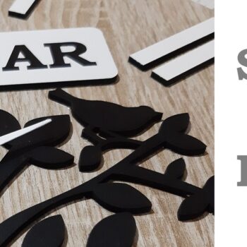 Intra απο ξύλο plywood Χρώμα wenge 3mm-4mm πάχος - Clock - Ρολόι δέντρου με όνομα Δίασταση 30x20 cm INTRAFABR-75817144 - Image 2