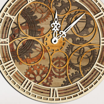 Intra απο ξύλο plywood Χρώμα wenge 3mm-4mm πάχος - Ρολόι Πολυστρωματικά Αρχεία Αποκοπής με Λέιζερ Δίασταση 8x15 cm INTRAFABR-61208721 - Image 1