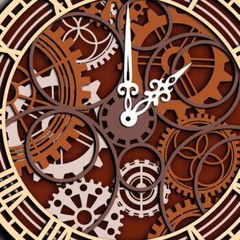 Intra απο ξύλο plywood Χρώμα wenge 3mm-4mm πάχος - Ρολόι Πολυστρωματικά Αρχεία Αποκοπής με Λέιζερ Δίασταση 8x15 cm INTRAFABR-61208721 - Image 2