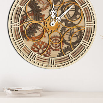 Intra απο ξύλο plywood Χρώμα wenge 3mm-4mm πάχος - Ρολόι Πολυστρωματικά Αρχεία Αποκοπής με Λέιζερ Δίασταση 8x15 cm INTRAFABR-61208721 - Image 3