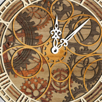 Intra απο ξύλο plywood Χρώμα wenge 3mm-4mm πάχος - Ρολόι Πολυστρωματικά Αρχεία Αποκοπής με Λέιζερ Δίασταση 8x15 cm INTRAFABR-61208721 - Image 4