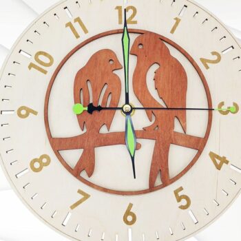 Intra απο ξύλο plywood Χρώμα wenge 3mm-4mm πάχος - Ρολόι με 2 μοτίβα για . Δίασταση 20x20 cm INTRAFABR-107356879 - Image 6