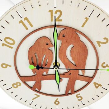 Intra απο ξύλο plywood Χρώμα wenge 3mm-4mm πάχος - Ρολόι με 2 μοτίβα για . Δίασταση 20x20 cm INTRAFABR-107356879 - Image 7