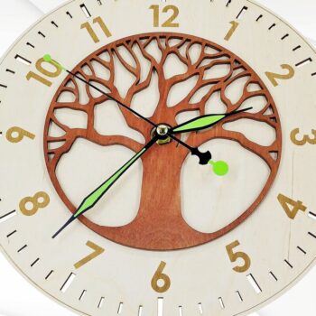 Intra απο ξύλο plywood Χρώμα wenge 3mm-4mm πάχος - Ρολόι με 2 μοτίβα για . Δίασταση 20x20 cm INTRAFABR-107356879 - Image 10